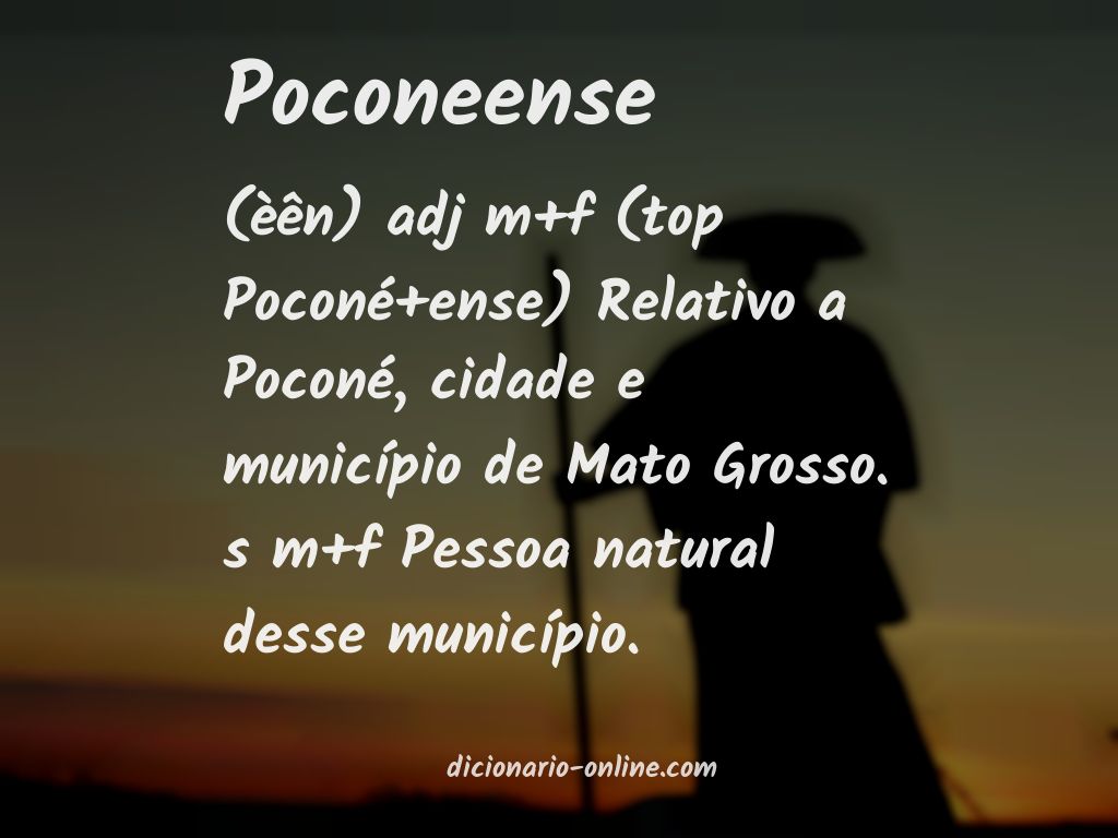 Significado de poconeense