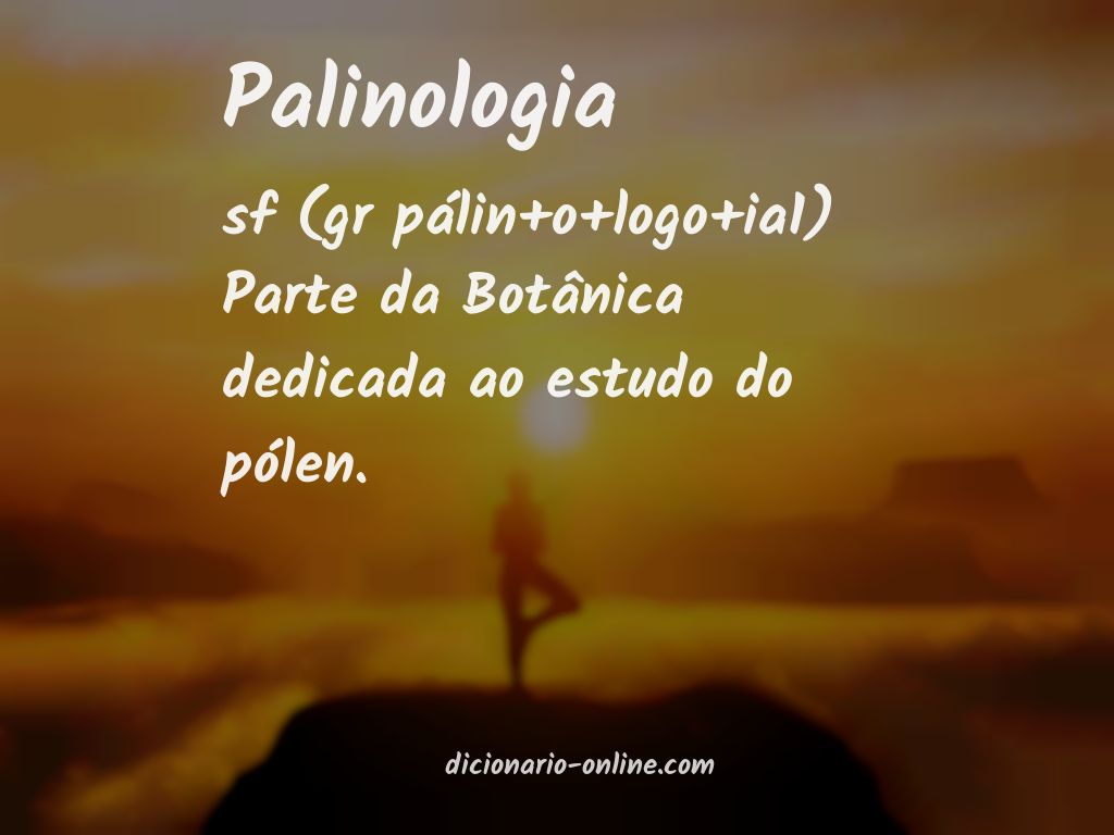 Significado de palinologia