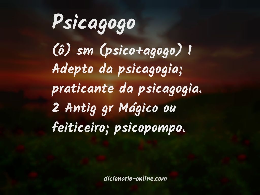 Significado de psicagogo