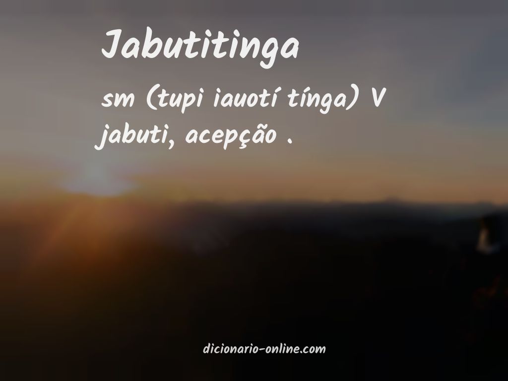 Significado de jabutitinga