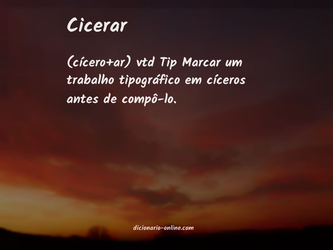 Significado de cicerar