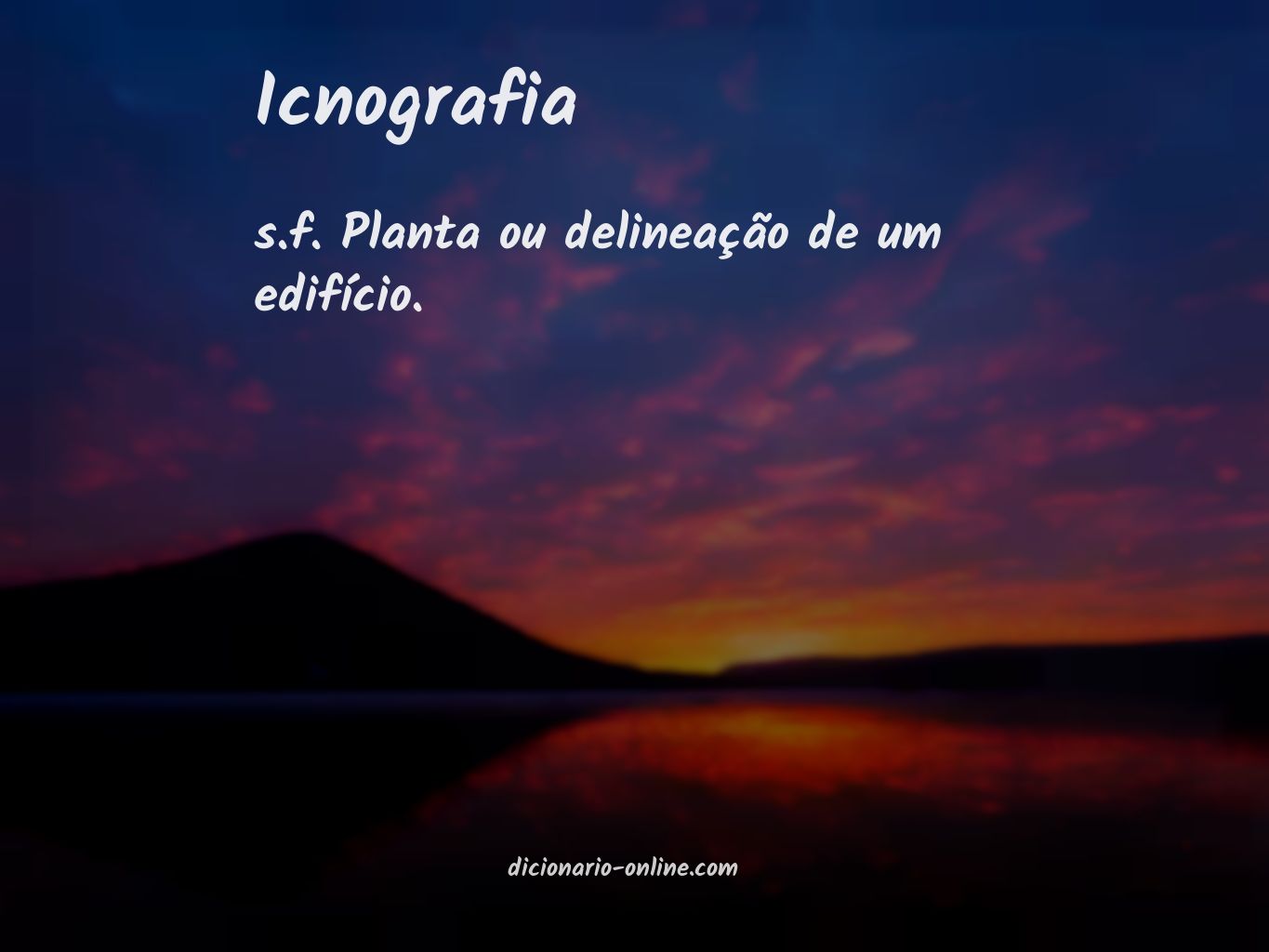 Significado de icnografia