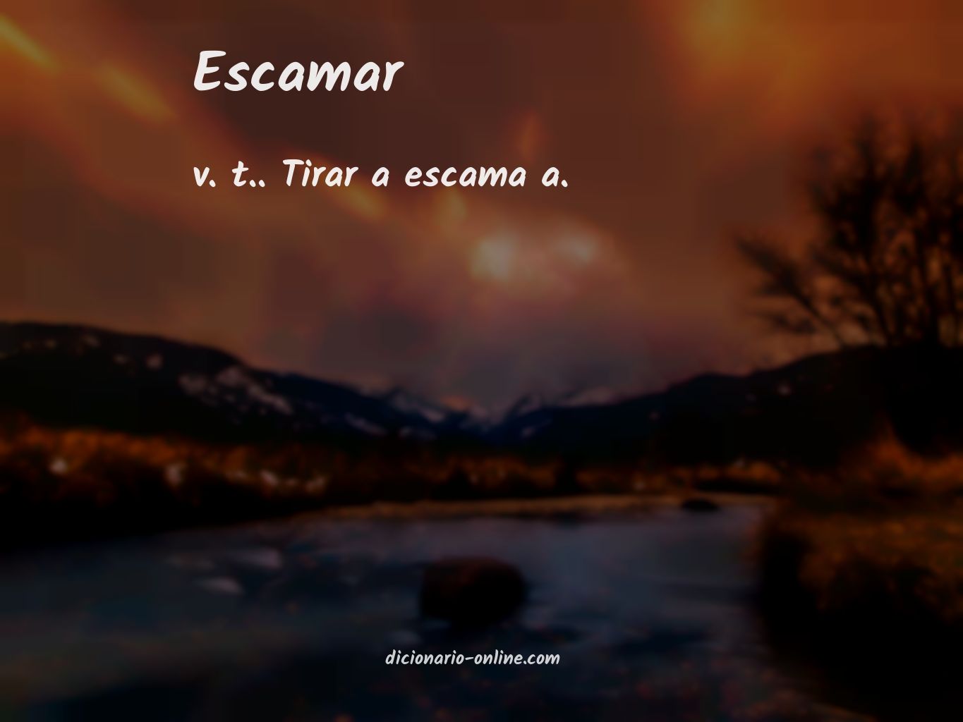 Significado de escamar