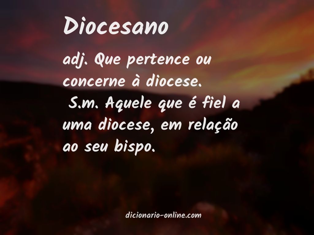 Significado de diocesano