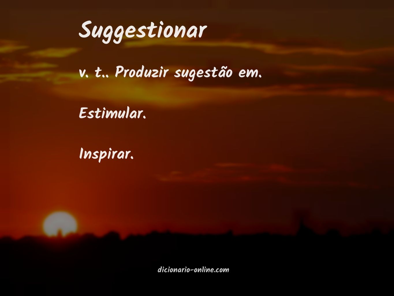 Significado de suggestionar