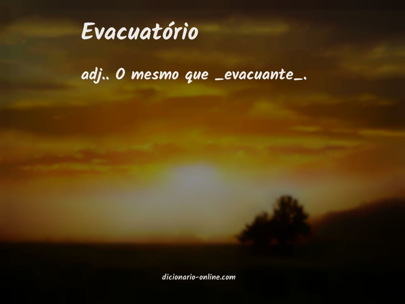 Significado de evacuatório