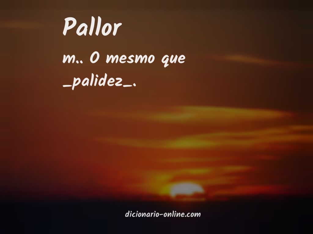 Significado de pallor