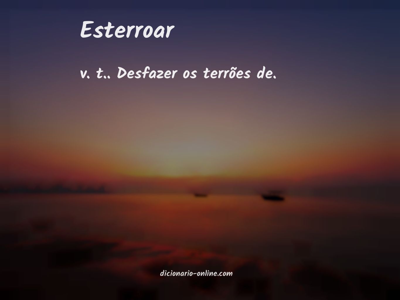 Significado de esterroar