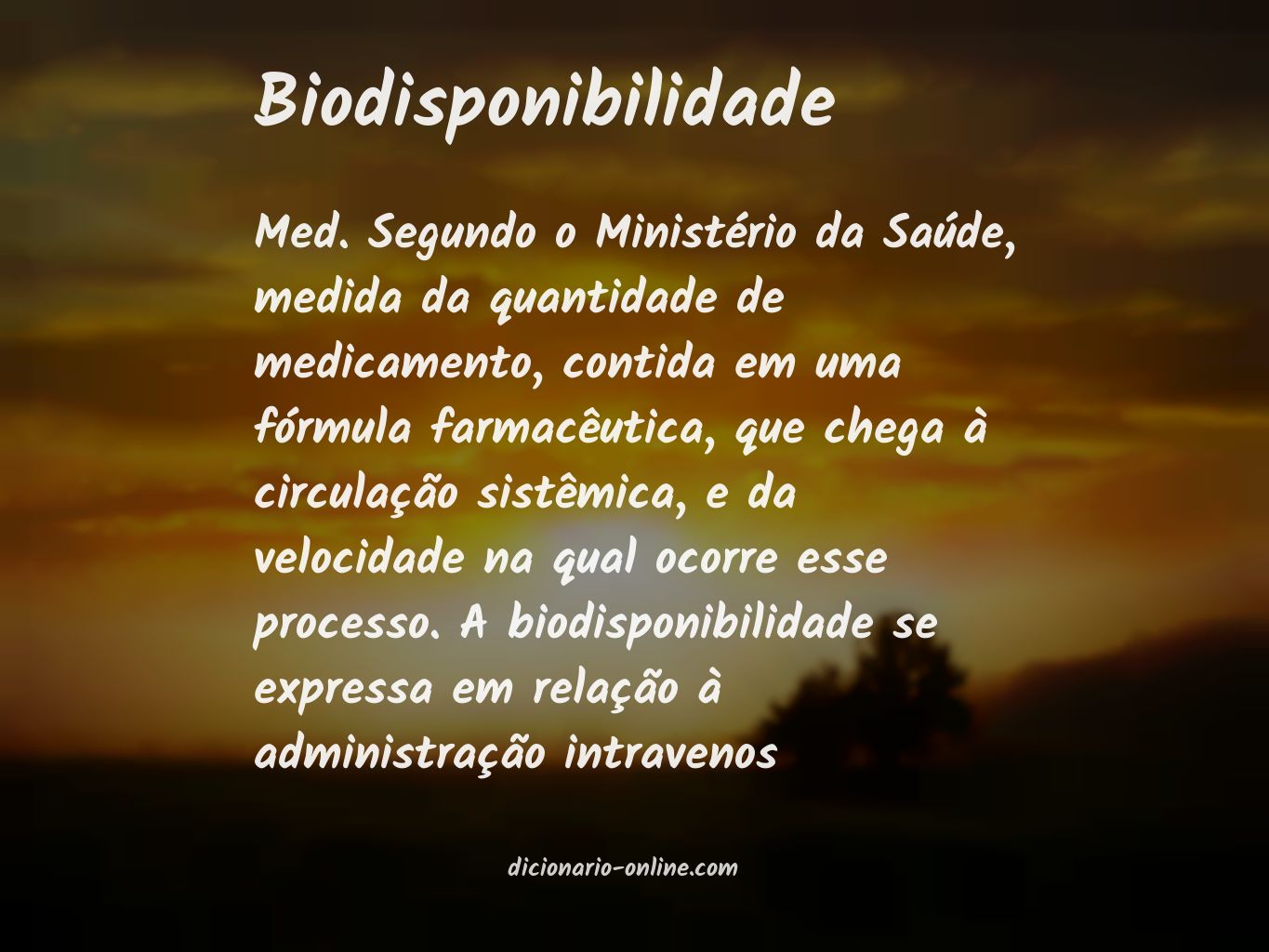 Significado de biodisponibilidade