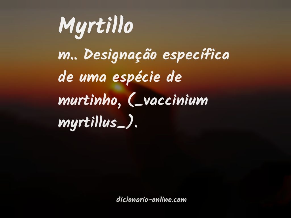 Significado de myrtillo