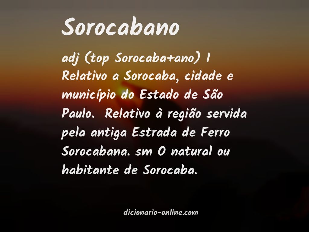 Significado de sorocabano