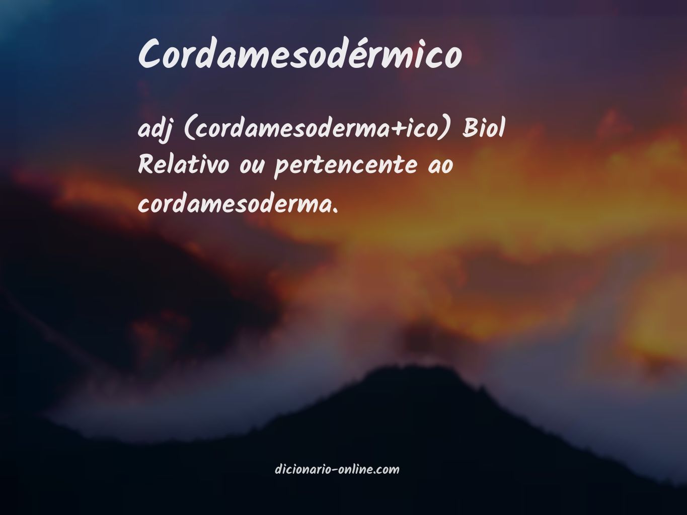 Significado de cordamesodérmico