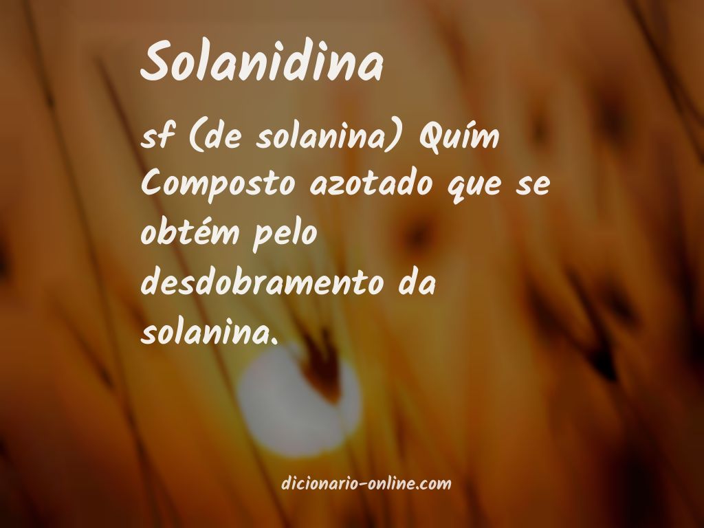 Significado de solanidina