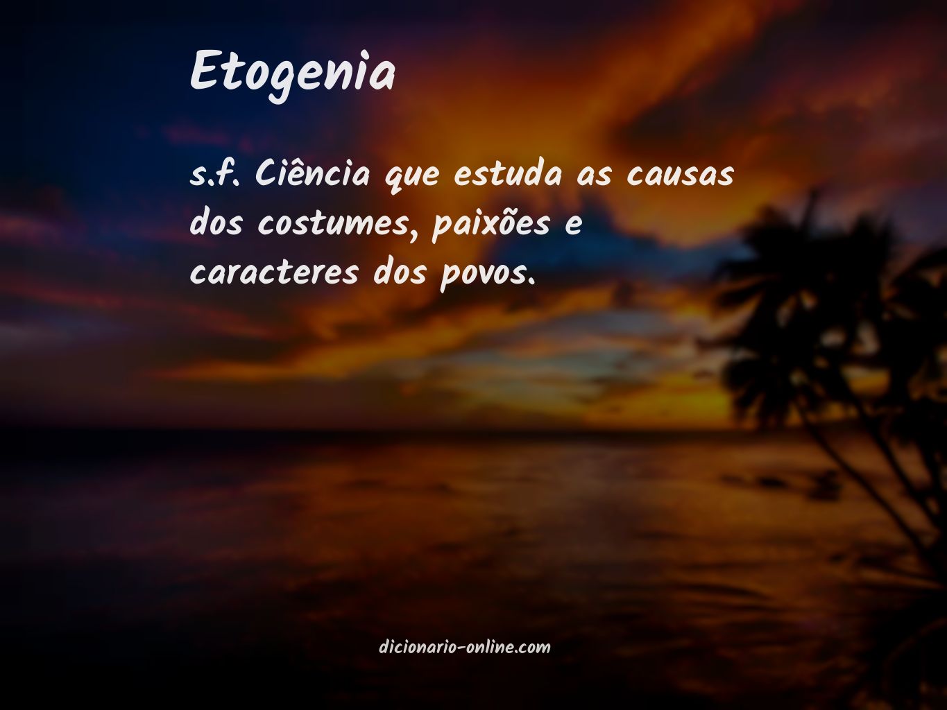 Significado de etogenia