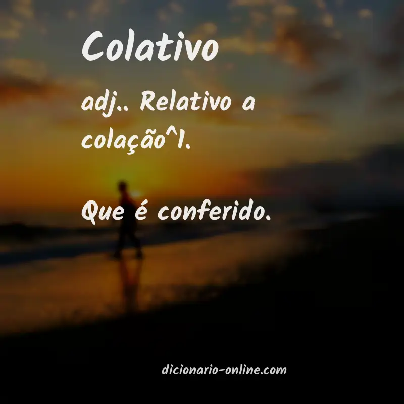 Significado de colativo
