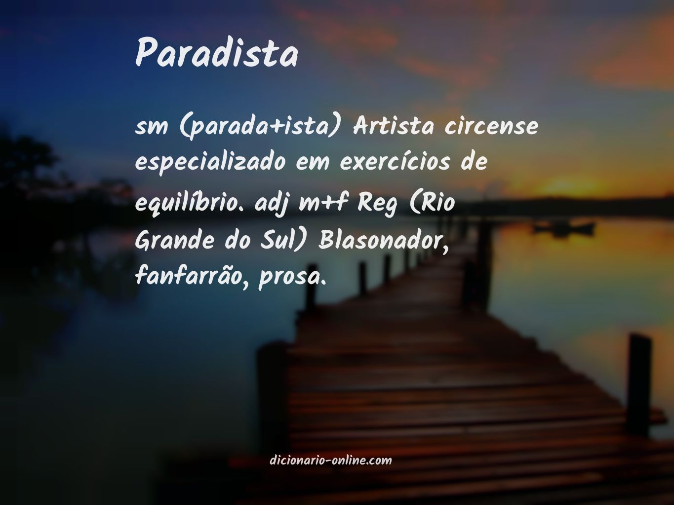 Significado de paradista