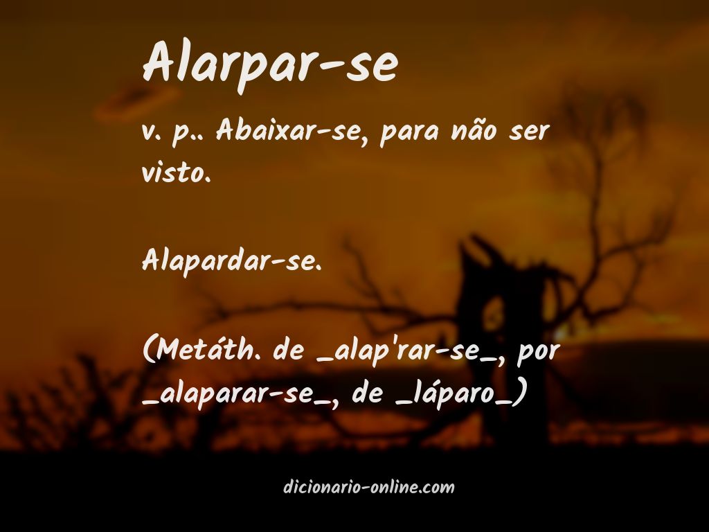 Significado de alarpar-se