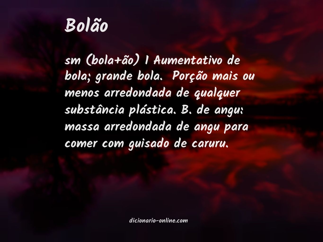 Significado de bolão