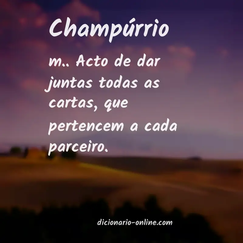 Significado de champúrrio