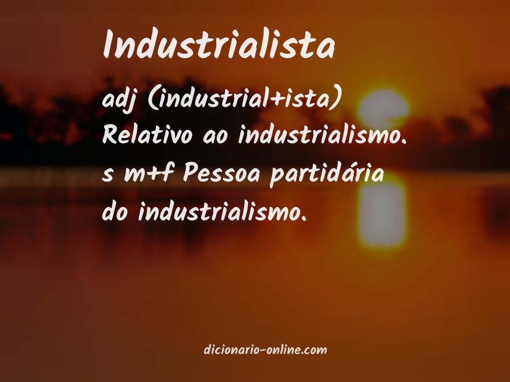 Significado de industrialista