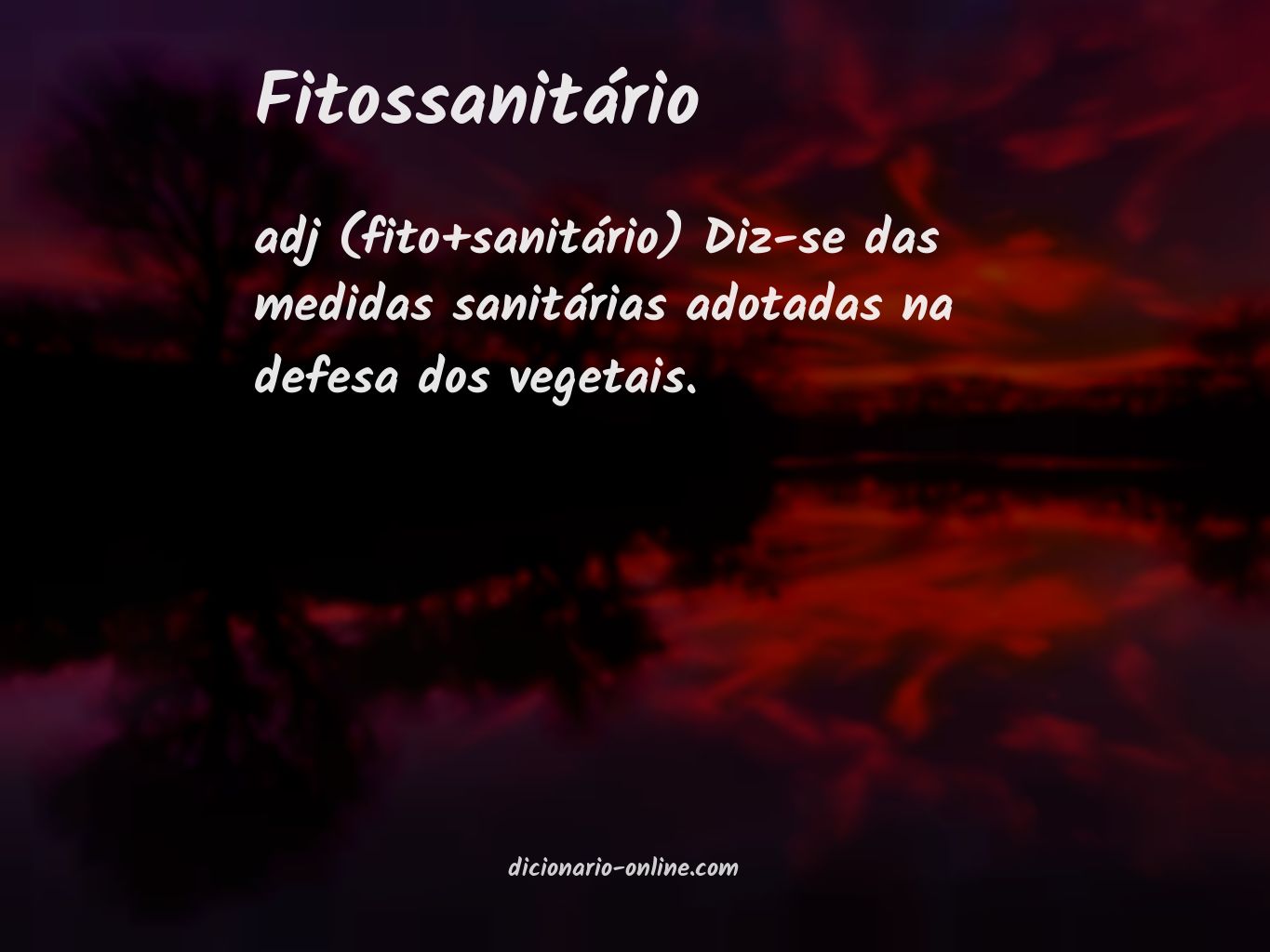 Significado de fitossanitário