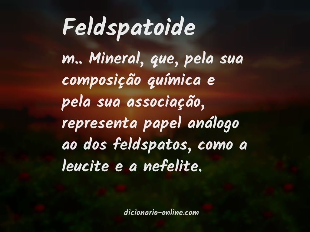 Significado de feldspatoide