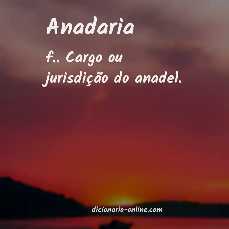 Significado de anadaria