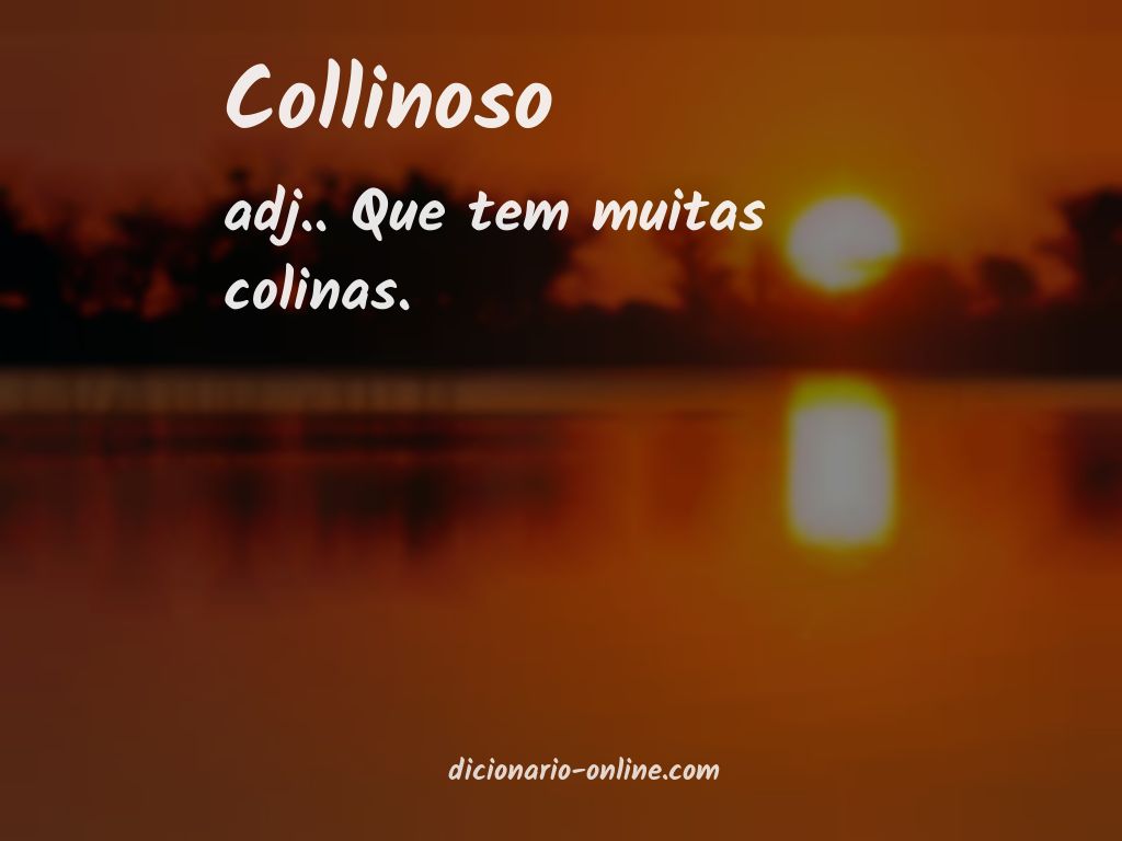 Significado de collinoso