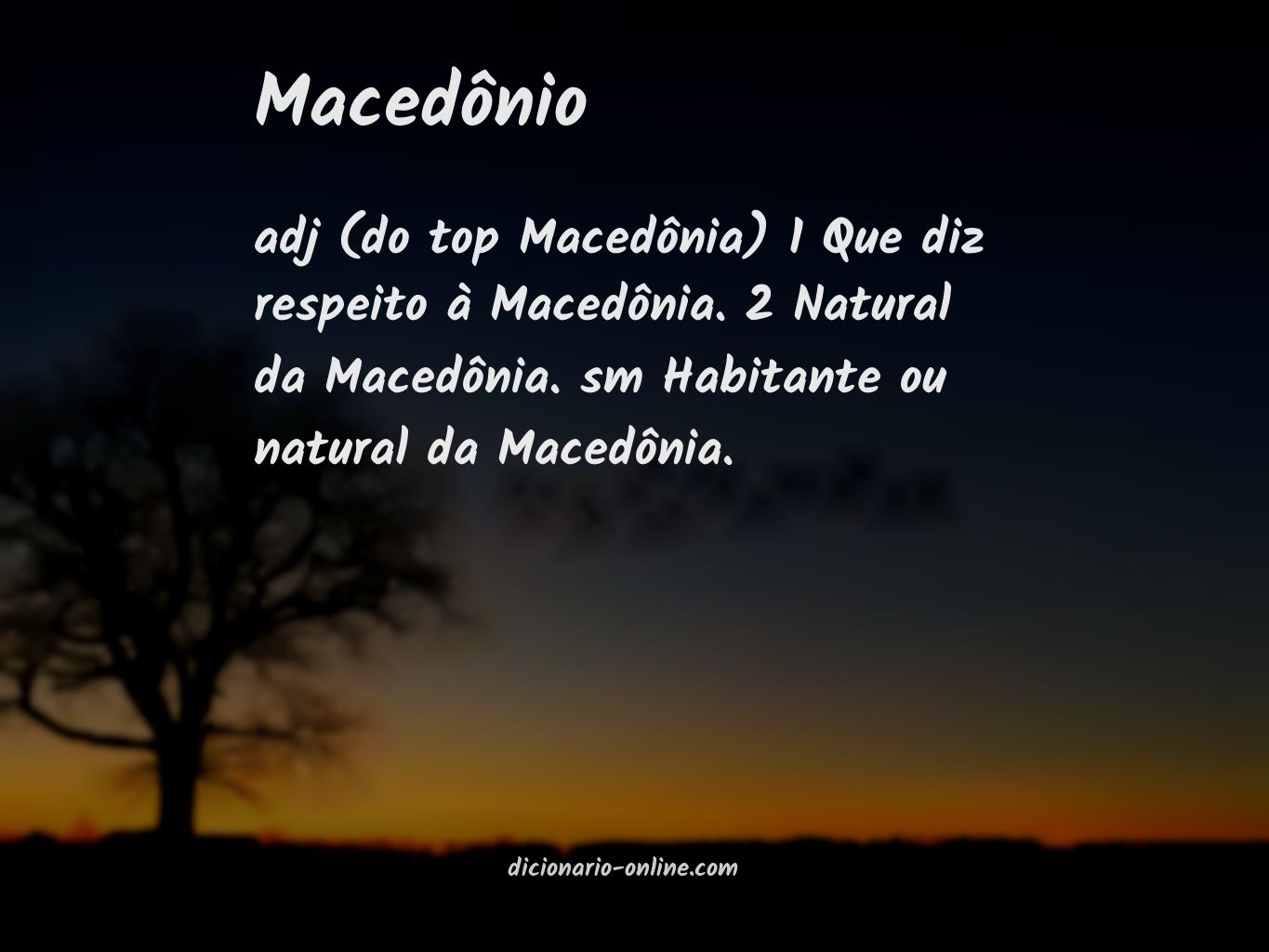 Significado de macedônio