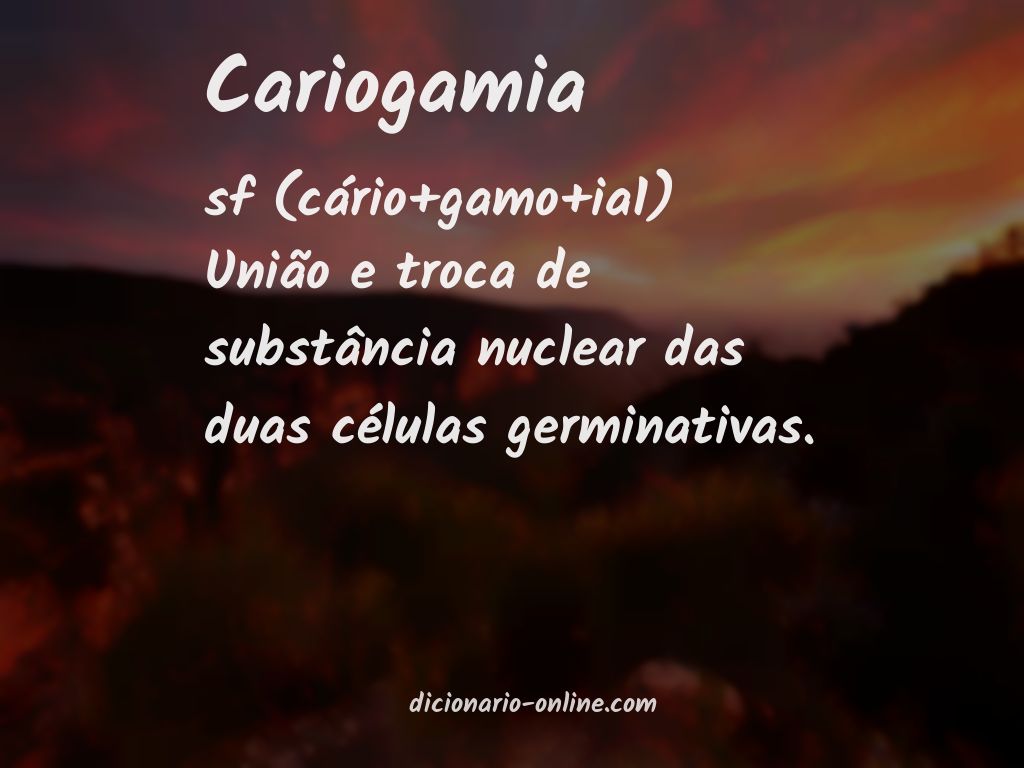 Significado de cariogamia