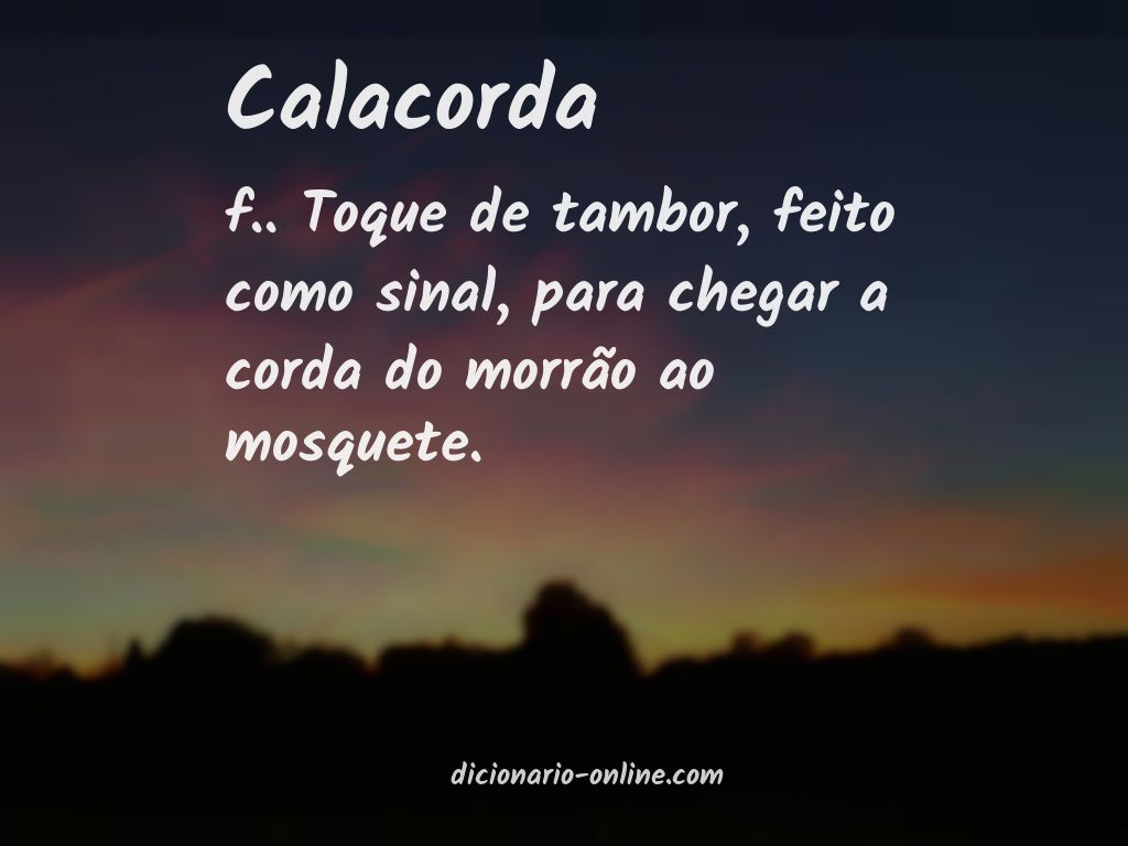 Significado de calacorda