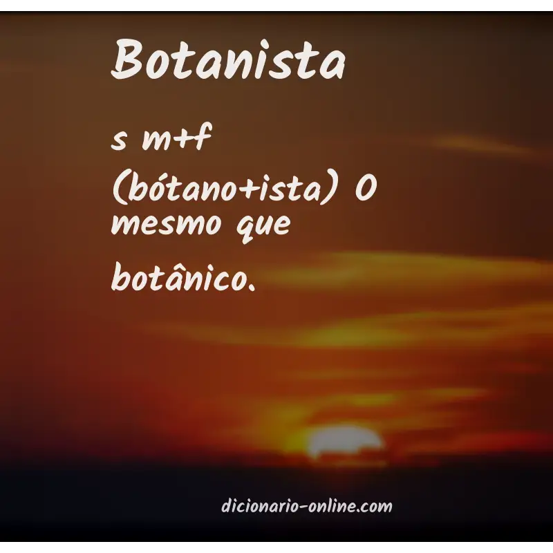 Significado de botanista