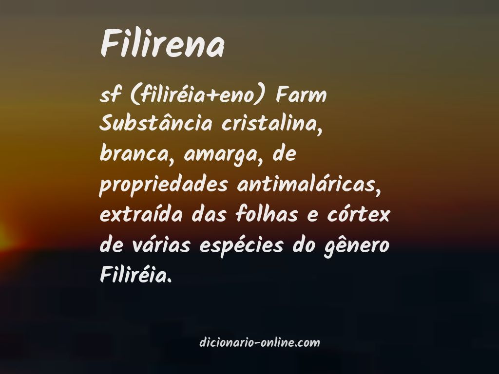 Significado de filirena