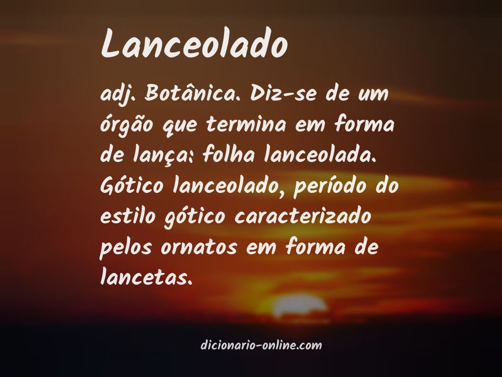 Significado de lanceolado