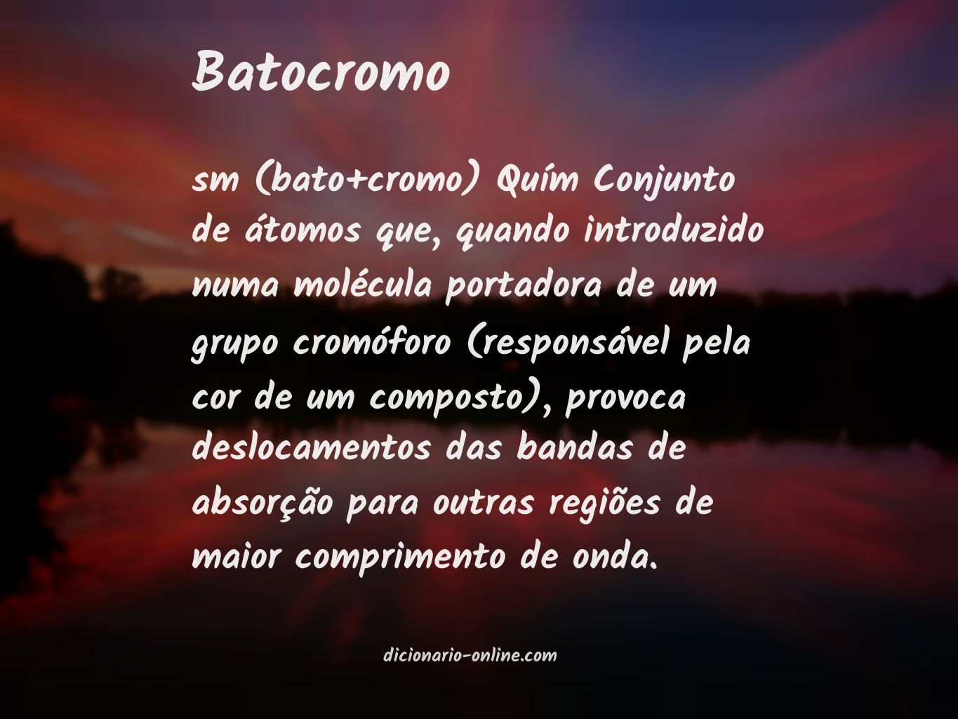 Significado de batocromo