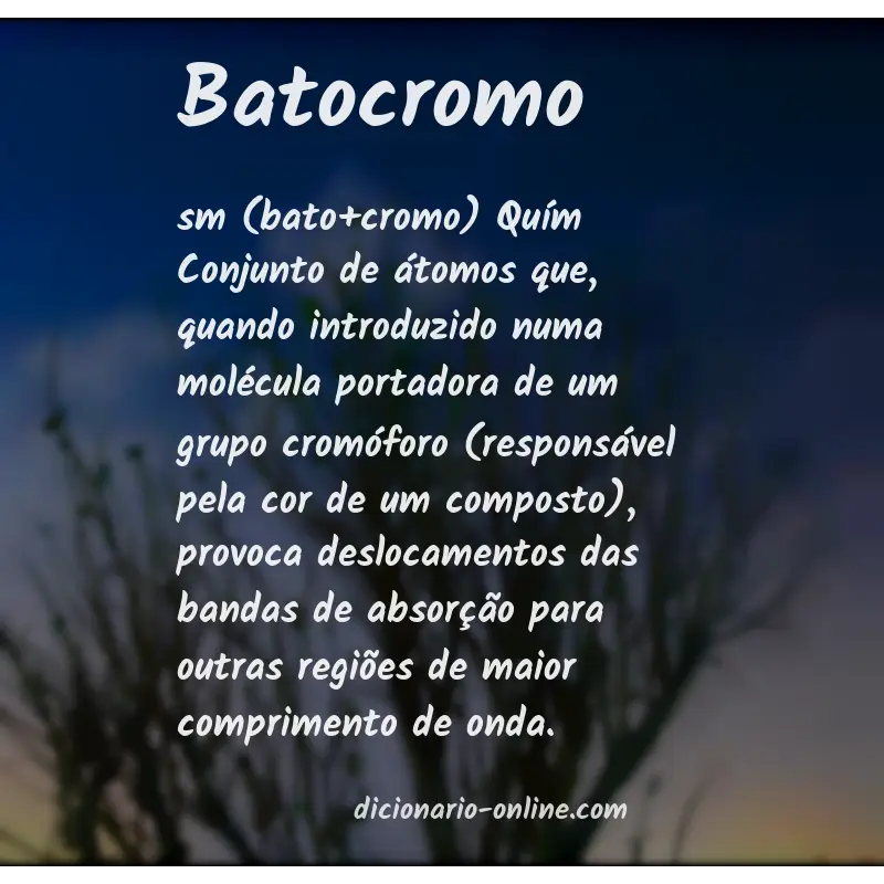 Significado de batocromo