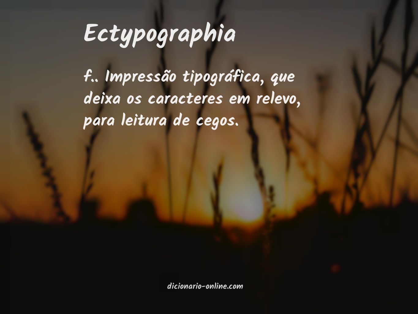 Significado de ectypographia