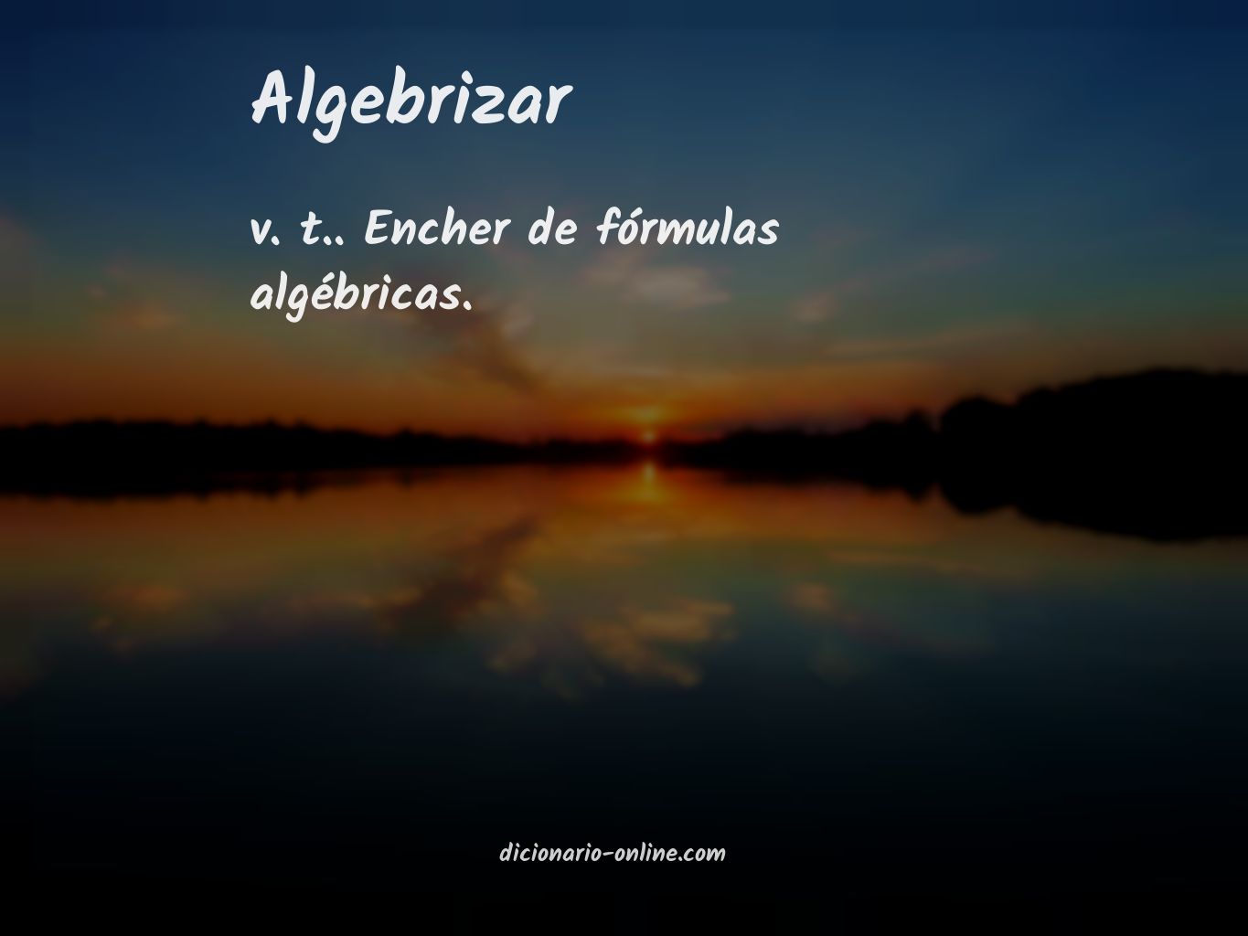 Significado de algebrizar