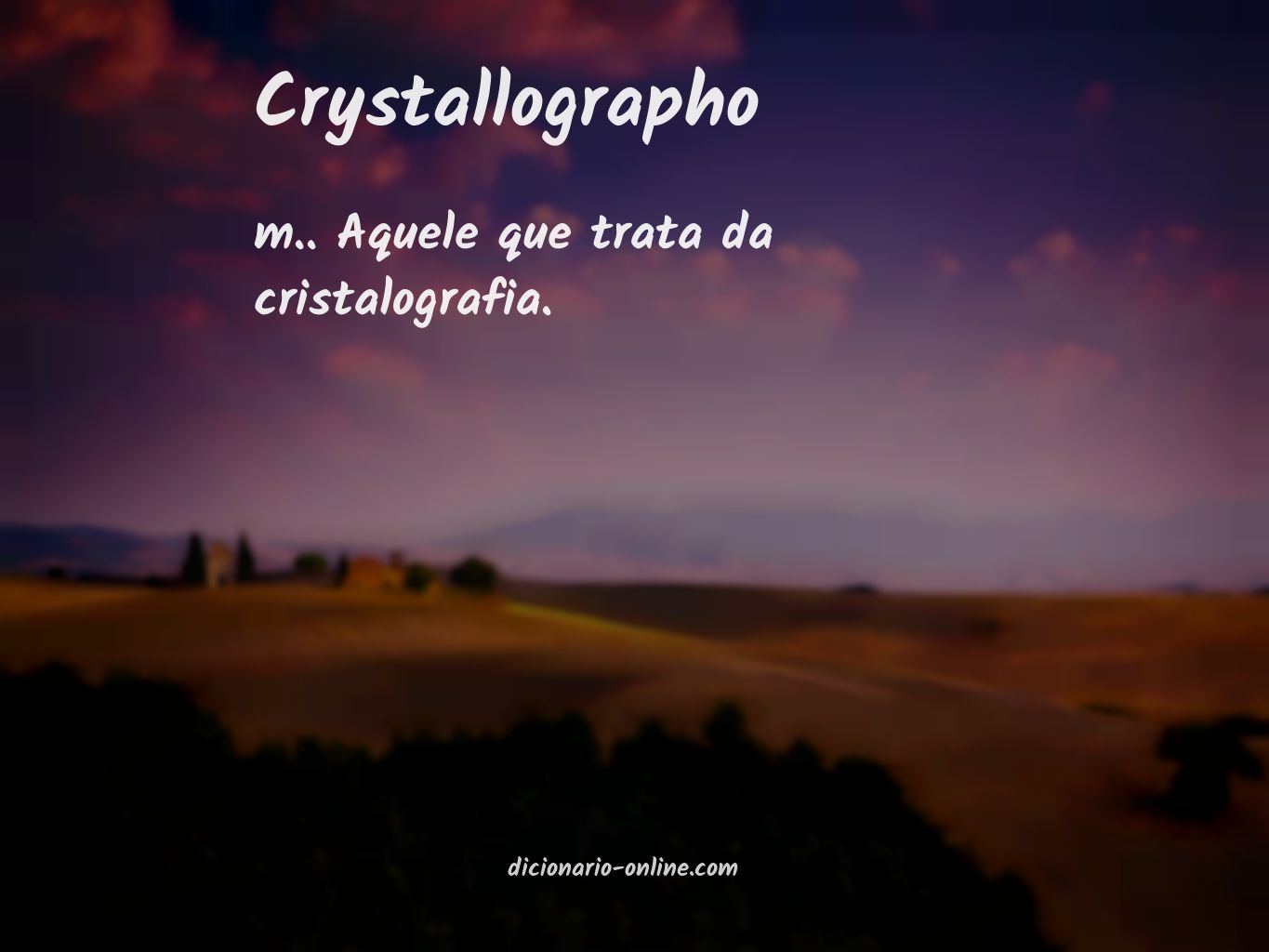 Significado de crystallographo