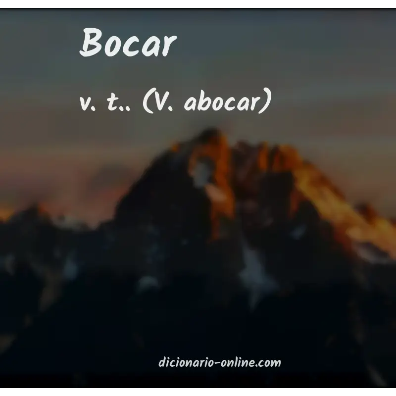 Significado de bocar