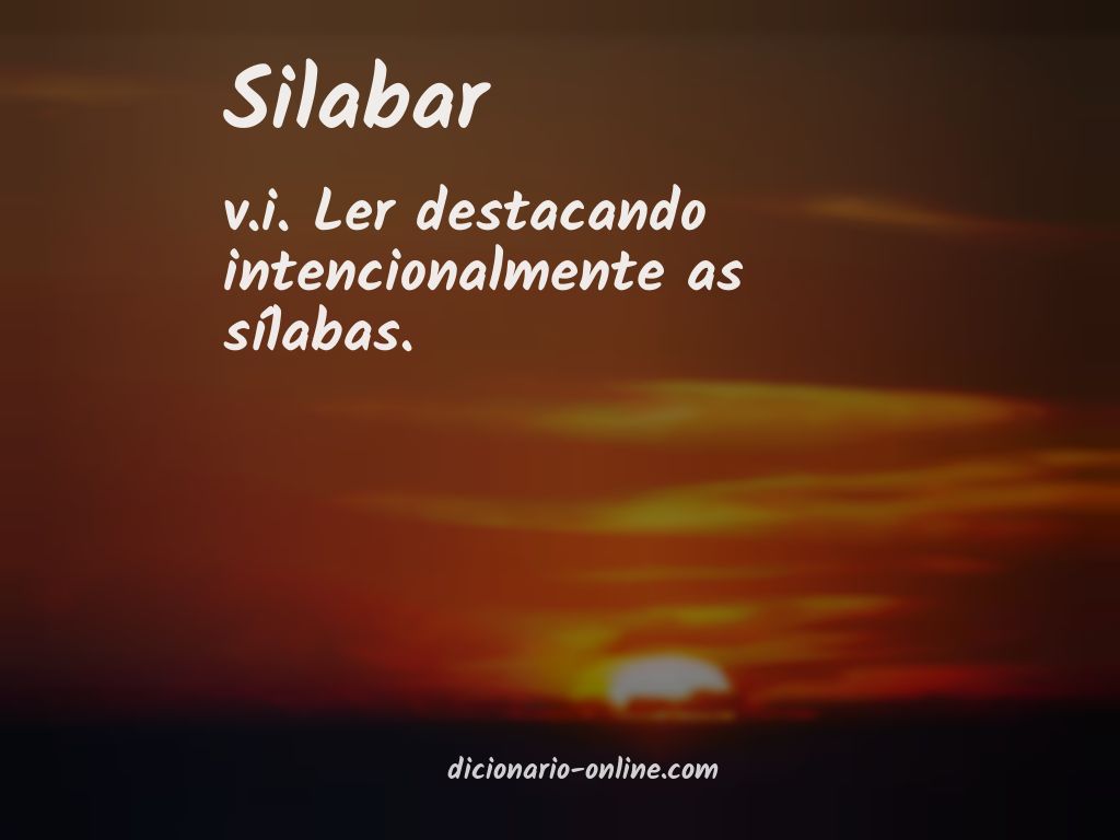 Significado de silabar
