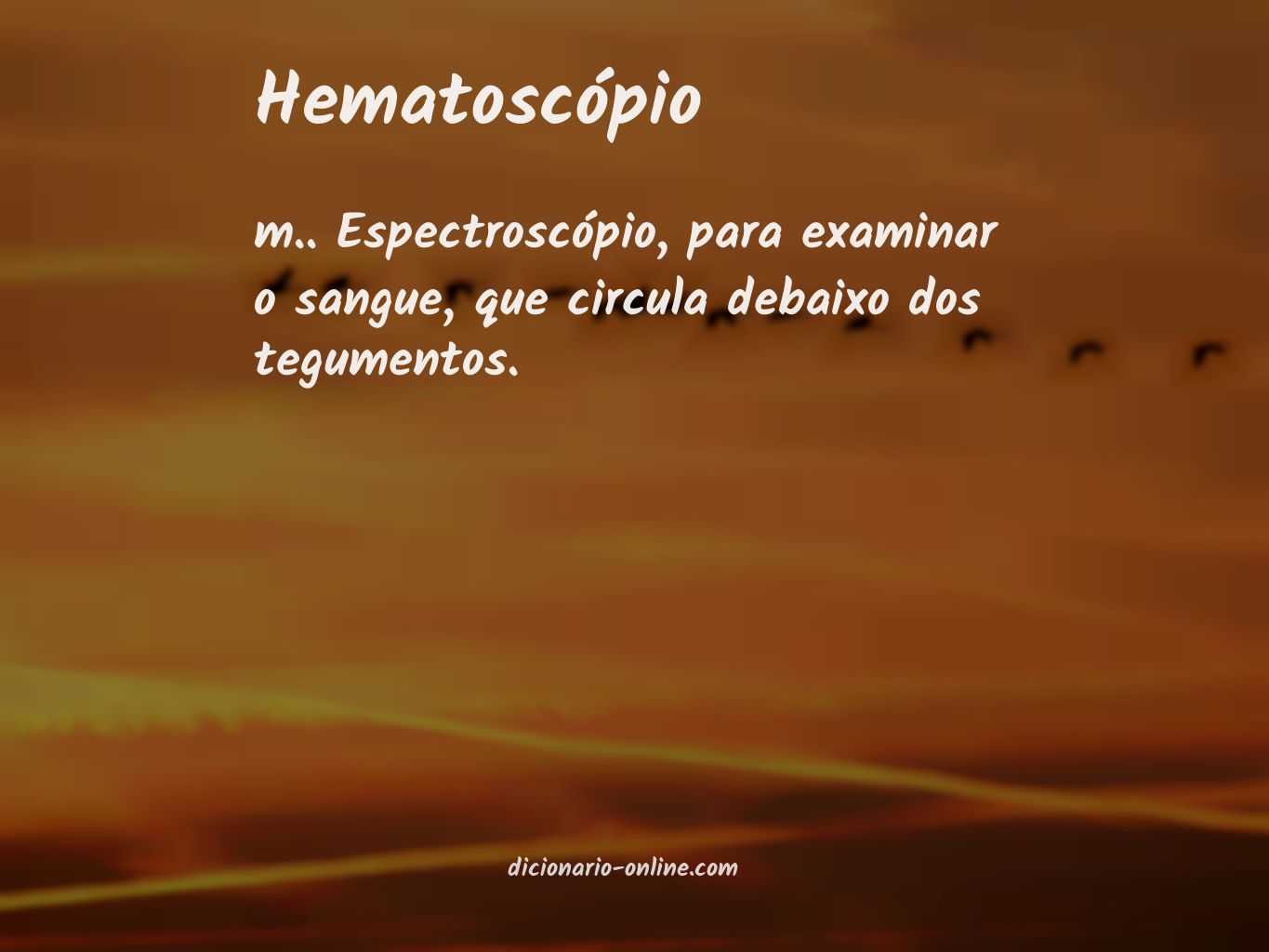 Significado de hematoscópio