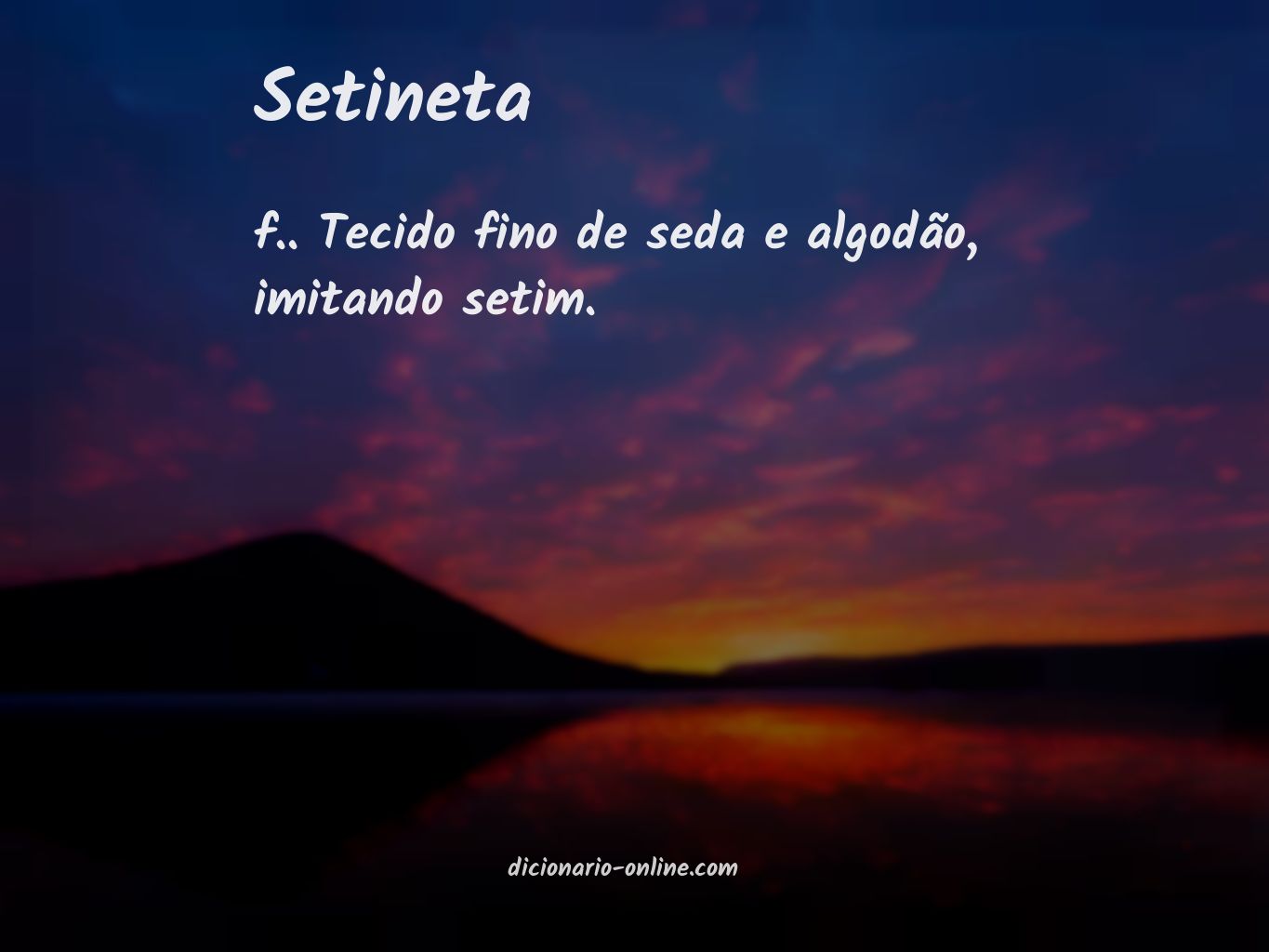 Significado de setineta