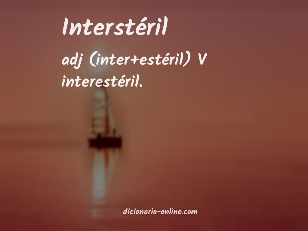 Significado de interstéril