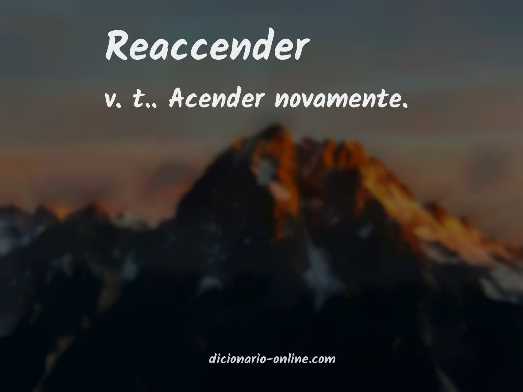 Significado de reaccender