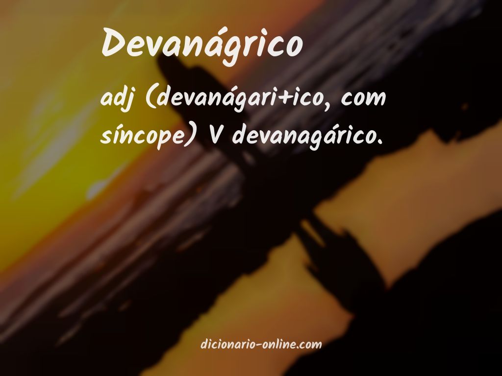 Significado de devanágrico