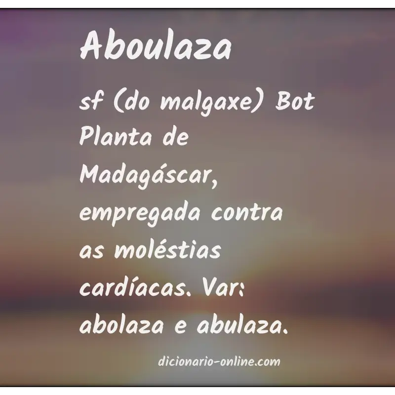 Significado de aboulaza