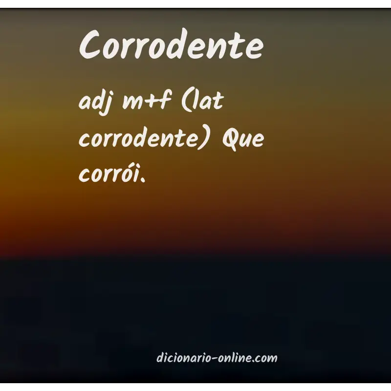 Significado de corrodente