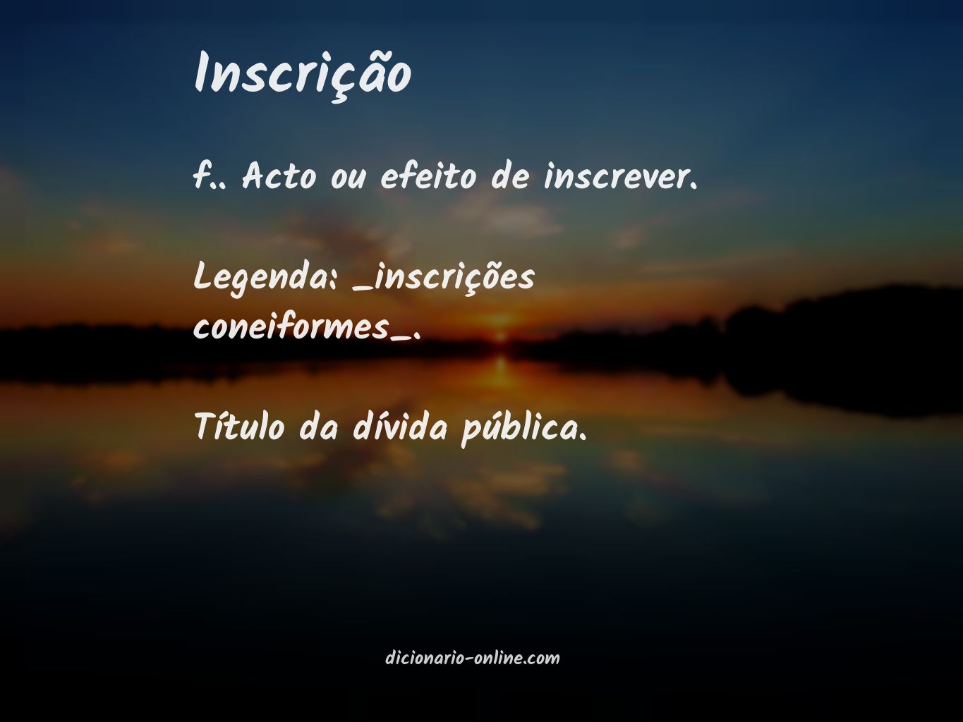 Significado de inscrição