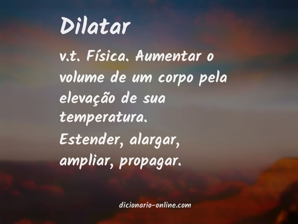 Significado de dilatar